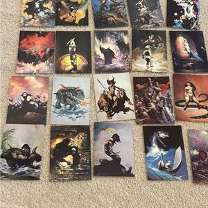 Vintage Frank Frazetta Fantasy Art Card Collection Trading Warrior